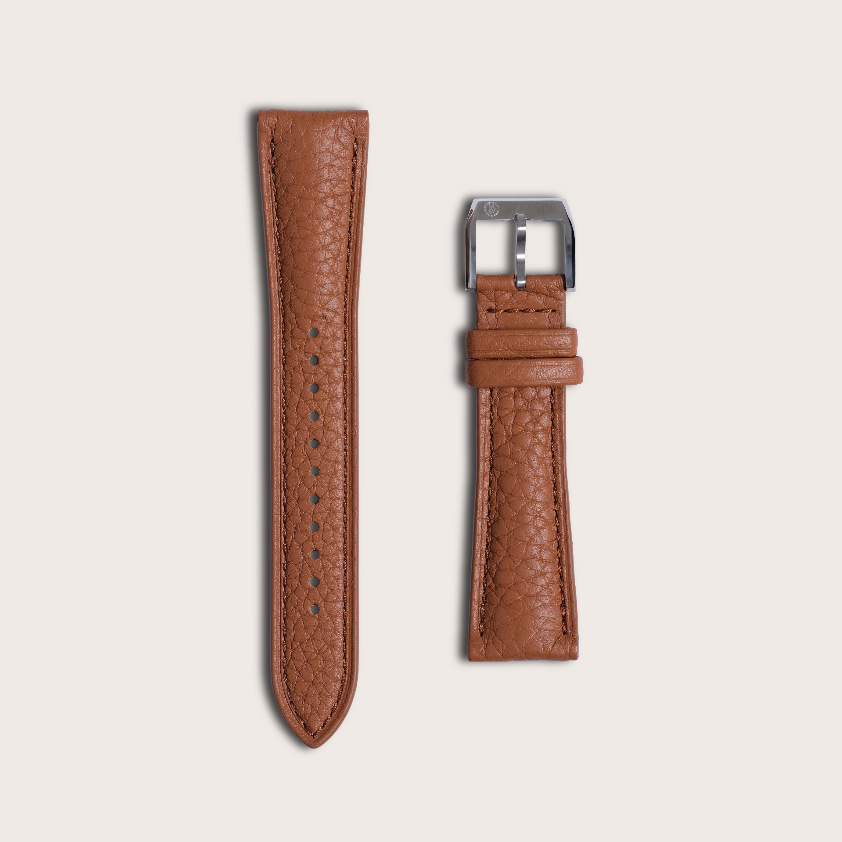 Clemence - Soft Large-Grain Leather Watch Strap